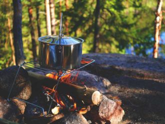 pot over campfire