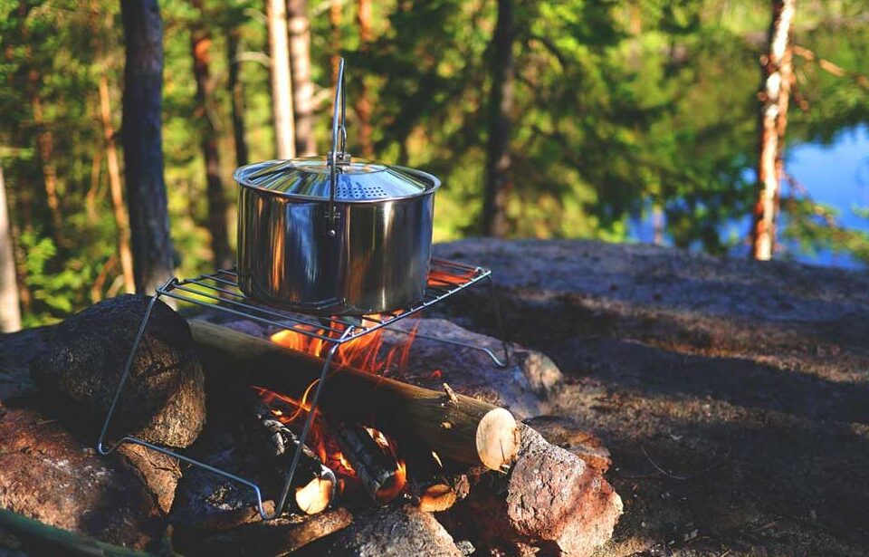 pot over campfire