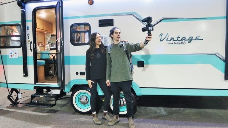 eamon and bec at RV Show