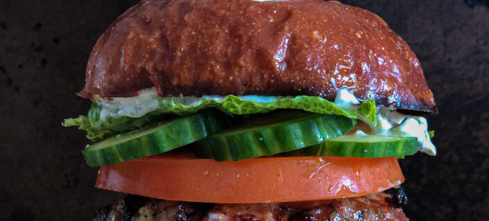Greek Salad Lamb Burger