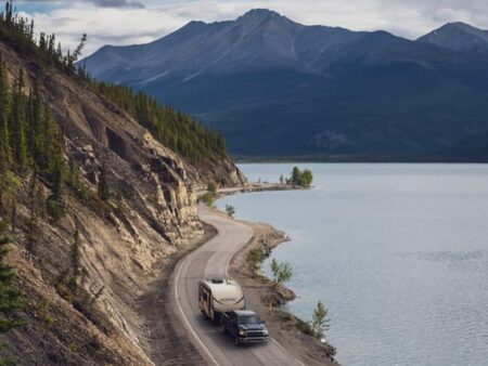 rv along highway in bc