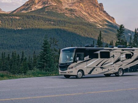 motorhome on the road alberta