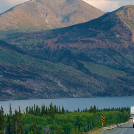 RV Drving in yukon