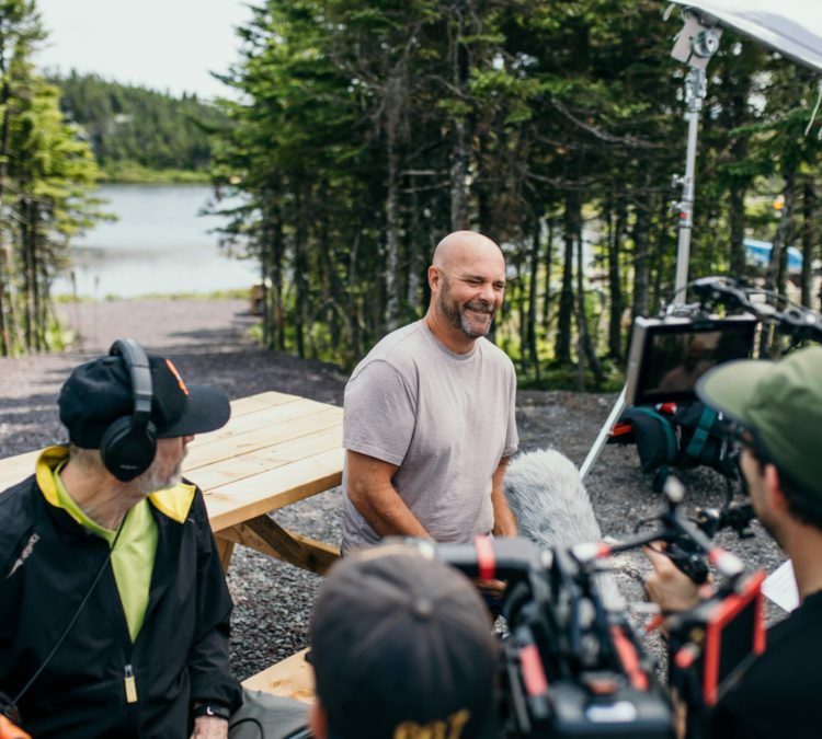 Bryan Baeumler with a film crew