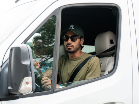 Man behind the wheel driving a motorhome for the first time | Go RVing Canada