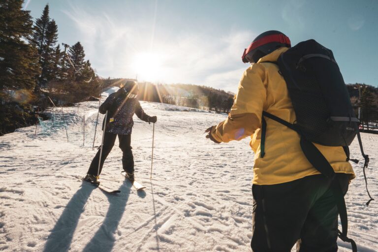 BGOW participants skiing for the first time and Stoneham Resort in Québec
