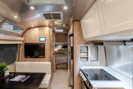 RV interior with upgraded finishings