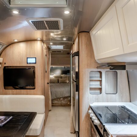 RV interior with upgraded finishings