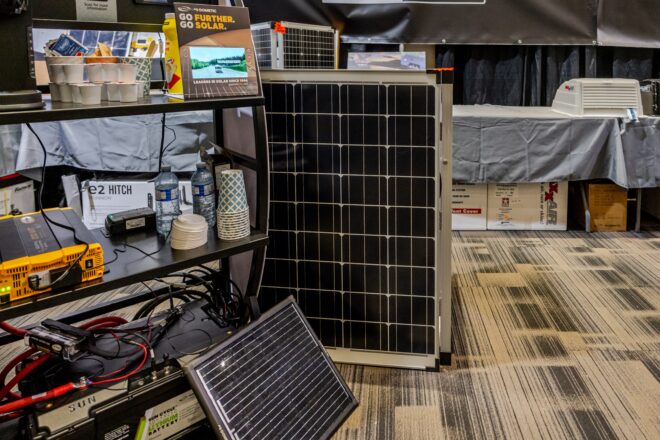 RV solar panel system