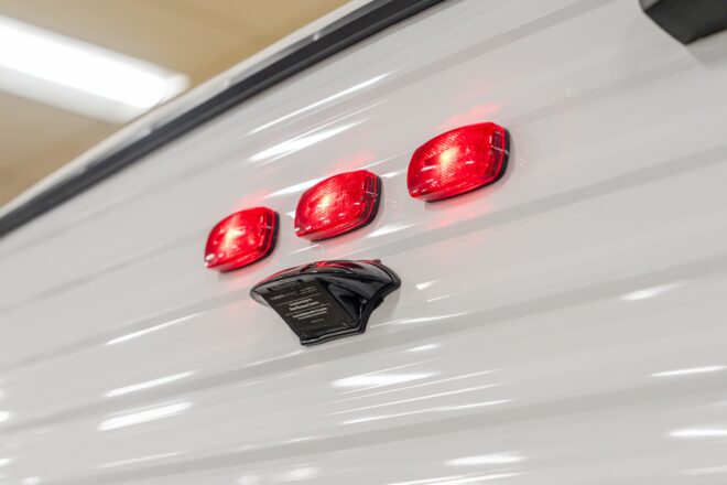 Image of backup lights on a travel trailer RV