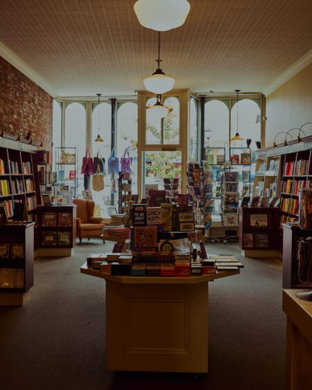 Inside Furby House Books book store Walton Street in downtown Port Hope Ontario